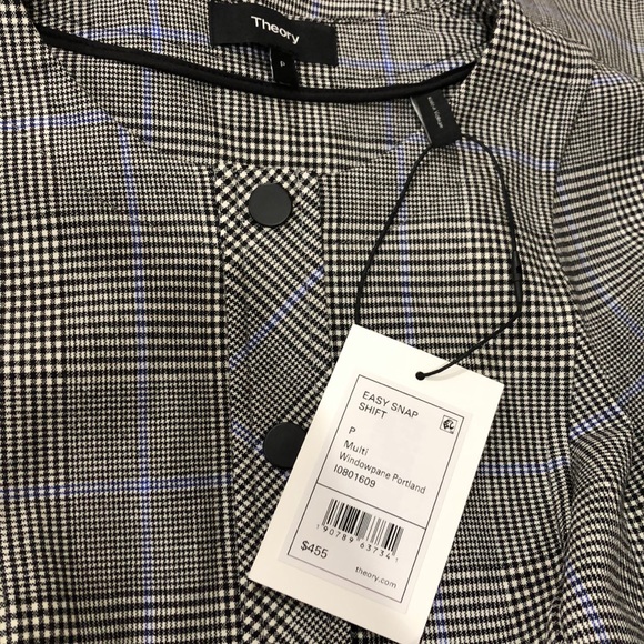 💸⬇️ Theory gray plaid dress with buttons. NWT - Picture 6 of 7